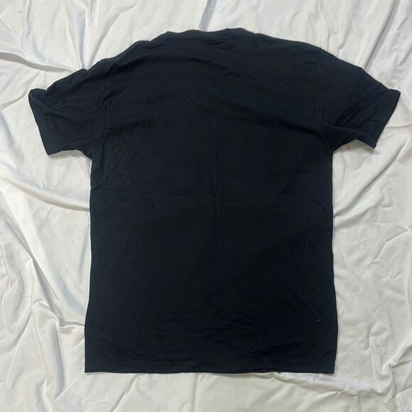 Solid Black Short Sleeve Crew Neck Tee - Picture 3 of 3